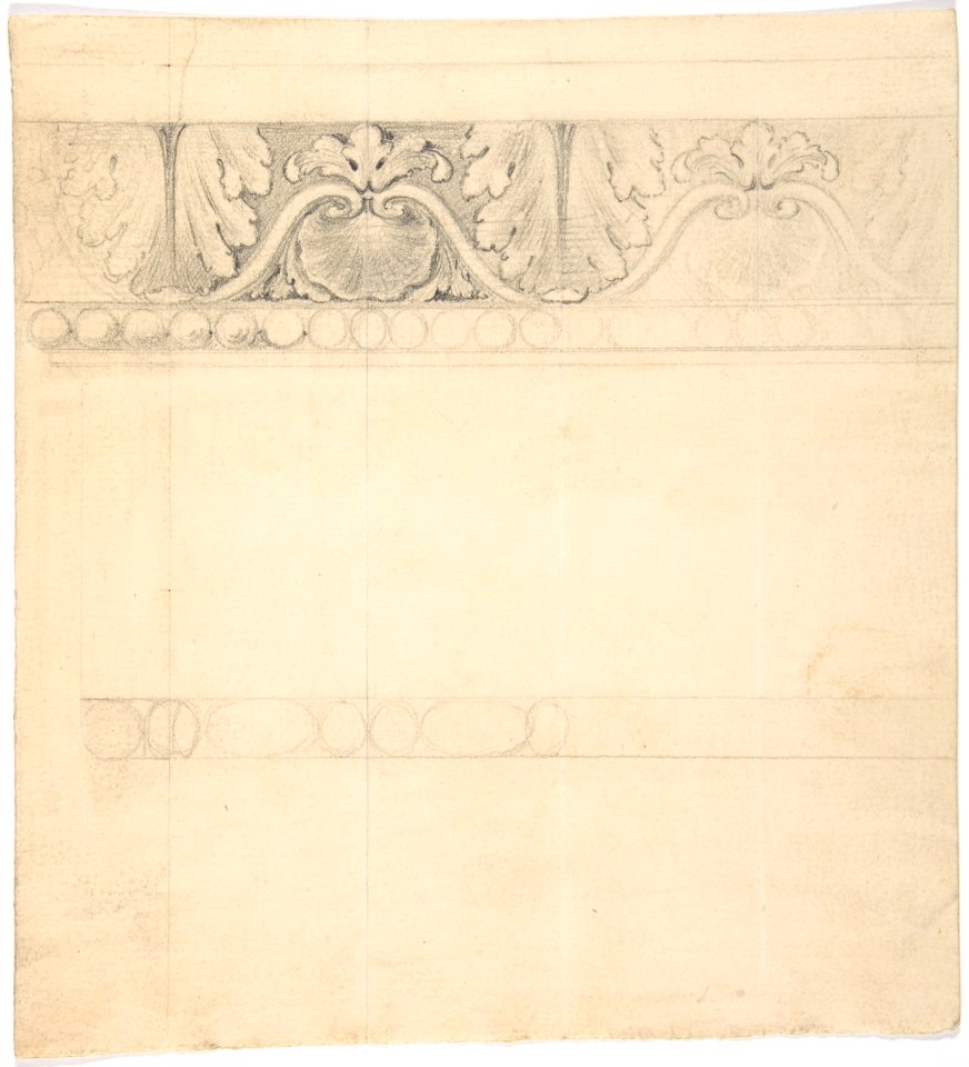 Design for a Frieze with Acanthus and Shell MET DP806339