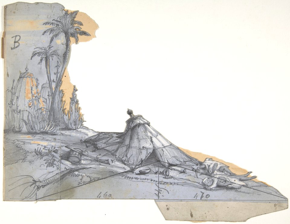 Design for a Stage Set at the Opéra, Paris- A Tent MET DP809999