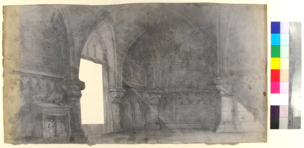 Design for a Stage Set at the Opéra, Paris- Church Interior MET 53.668.240
