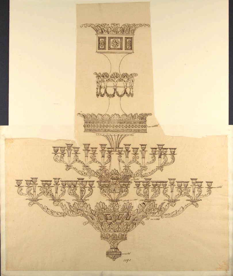 Elaborate Design for a Chandelier MET DP809361