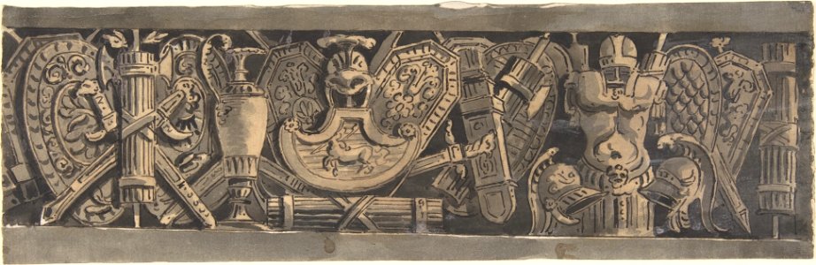 Design for a Frieze with Roman Trophies MET DP803930