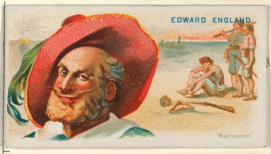Edward England, Marooned, from the Pirates of the Spanish Main series (N19) for Allen & Ginter Cigarettes MET DP835029