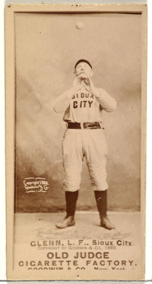Edward C. "Mouse" Glenn, Left Field, Sioux City Corn Huskers, from the Old Judge series (N172) for Old Judge Cigarettes MET DP846445
