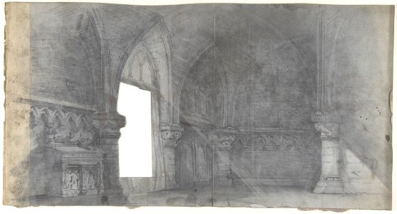 Design for a Stage Set at the Opéra, Paris- Church Interior MET DP810199