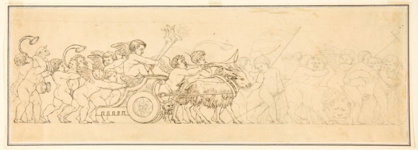 Design for a Frieze with a Procession of Putti MET DP812922