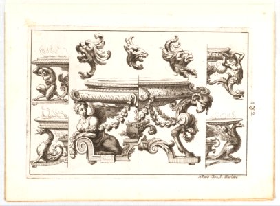 Desseins de Brasiers dont les Ornements peuuent Seruir aux Cuuettes, Tables, et autres Ouurages d'Orfeurerie, Plate 1 MET DP154267