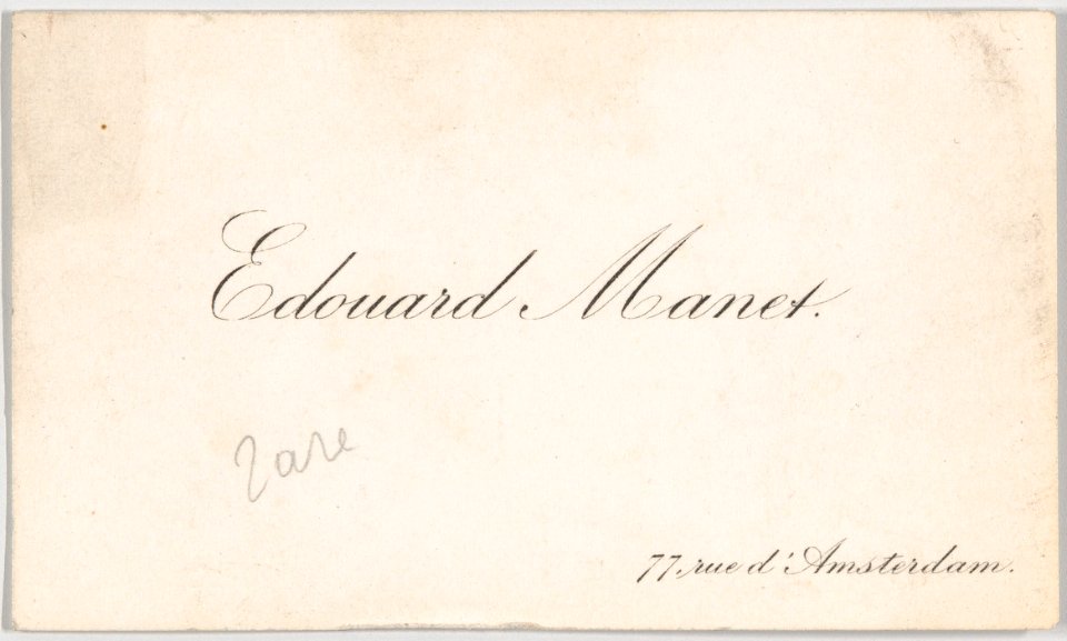 Edouard Manet, calling card MET DP862695