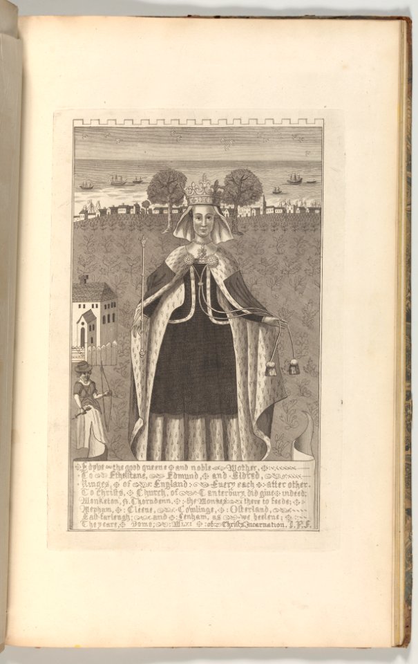 Edyve, the good queen and noble mother to Etheltane, Edmund and Eldred, Kinges of England..., from The History and Topographical Survey of the County of Kent, vols. 1-3 MET DP-12696-053