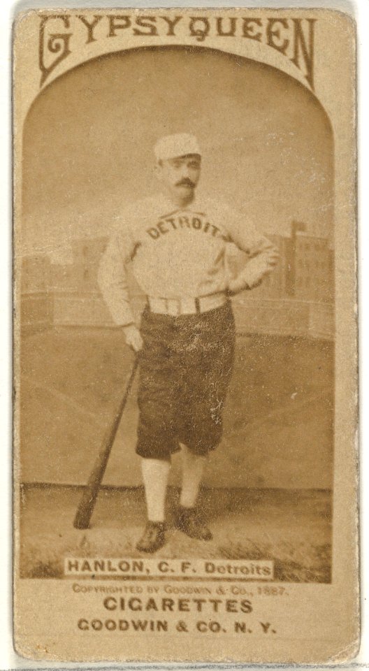 Edward Hugh "Ned" Hanlon, Center Field, Detroit Wolverines, from the Old Judge series (N172) for Old Judge Cigarettes MET DP846285
