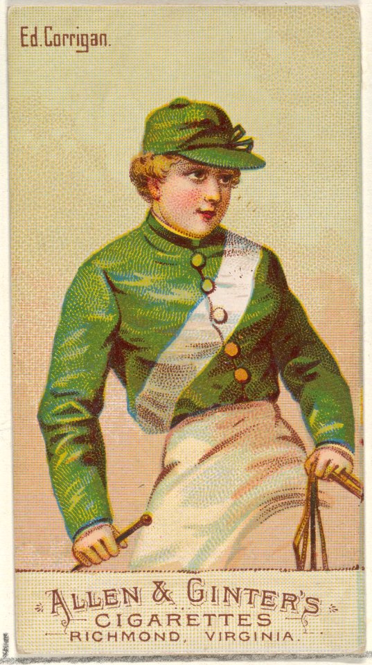 Edward Corrigan, from the Racing Colors of the World series (N22b) for Allen & Ginter Cigarettes MET DP835224