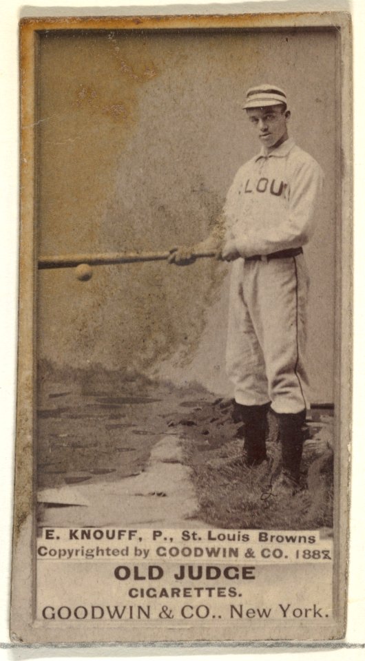 Edward Augustine "Ed" Knouff, Pitcher, St. Louis Browns, from the Old Judge series (N172) for Old Judge Cigarettes MET DP846064