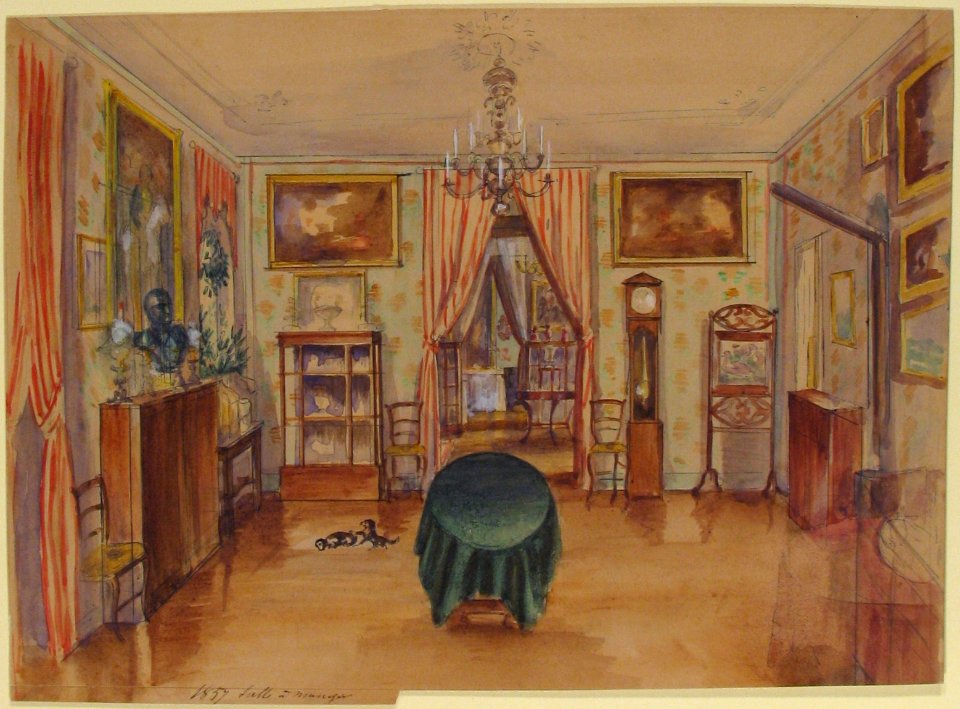 Drawing of an Interior- Salle à manger MET 1972.642.5 - Free Stock ...