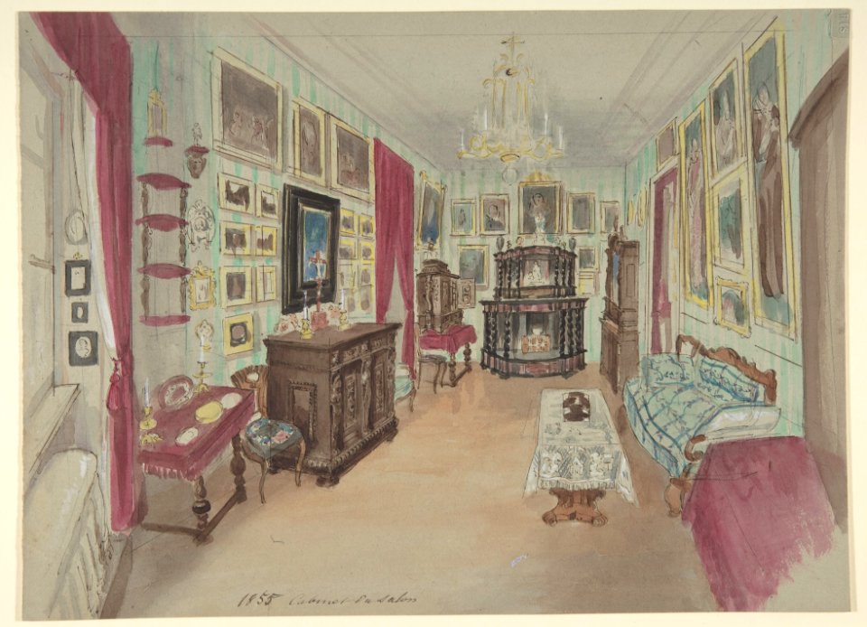 Drawing of an Interior- Cabinet du Salon MET DP809351
