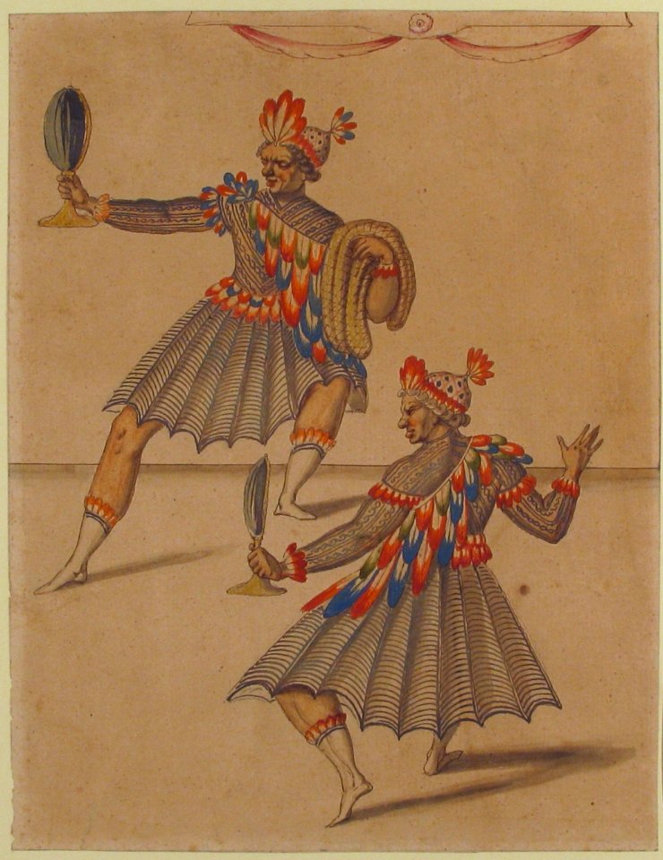 Drawing of Two "Americans" for Ballet de la Douairière de Billebahaut MET 60.611.55