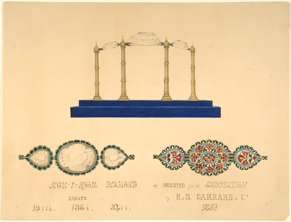 Drawing of the "Koh-I-Noor Diamond" MET DP804282