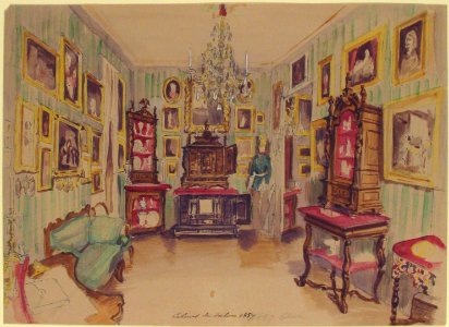 Drawing of an Interior- Cabinet du Salon MET 1972.642.9