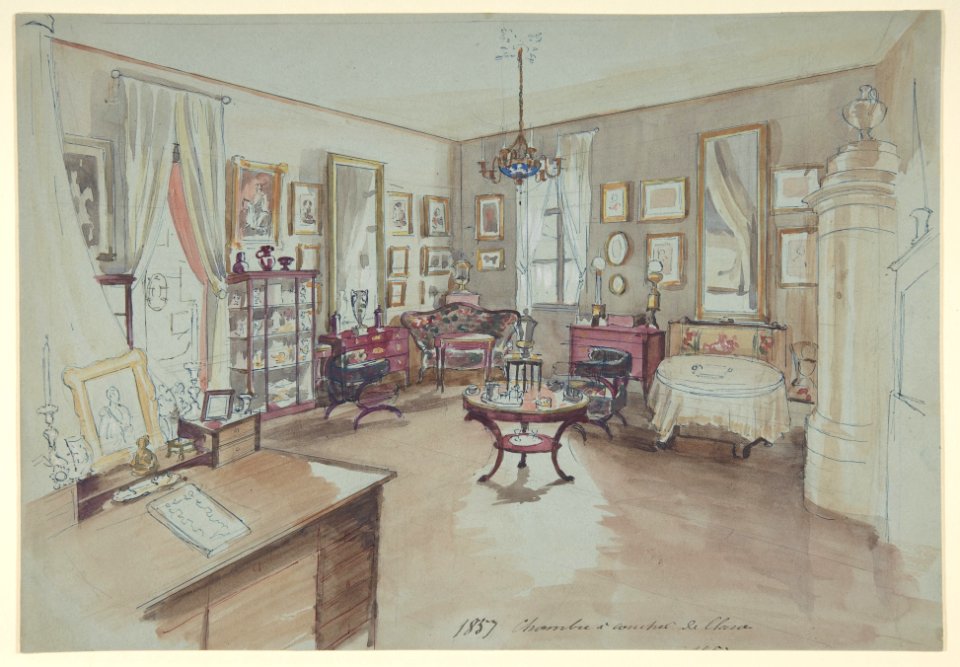 Drawing of an Interior- Chambre à coucher MET DP809353