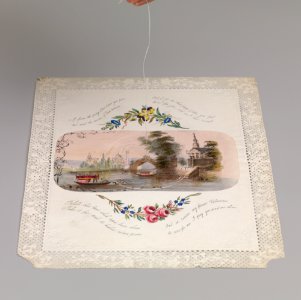 Double cobweb valentine with Venetian scene MET DP-12595-002