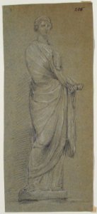 Drawing of Female Statue MET 63.712.32