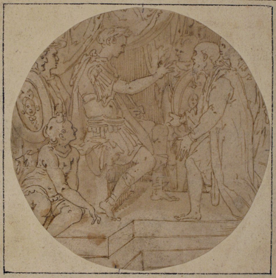 Drawing of a Roman Emperor Receiving a Petition MET 57.658.288