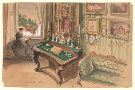 Drawing of an Interior- Salon MET DP809413