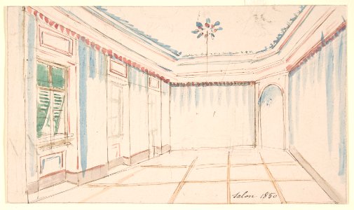Drawing of an Interior- Salon MET DP809415
