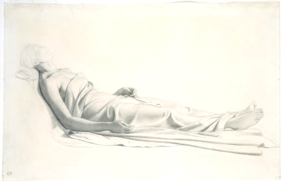 Drapery Study for the Figure of the Dying Mary Magdalen MET DT6477