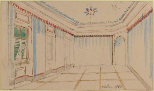 Drawing of an Interior- Salon MET 1972.642.12
