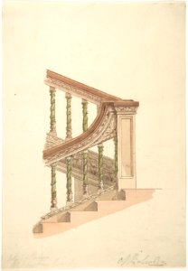 Detail of Staircase at -Gerrard?- House, Gerrard Street, Soho, London MET DP804895