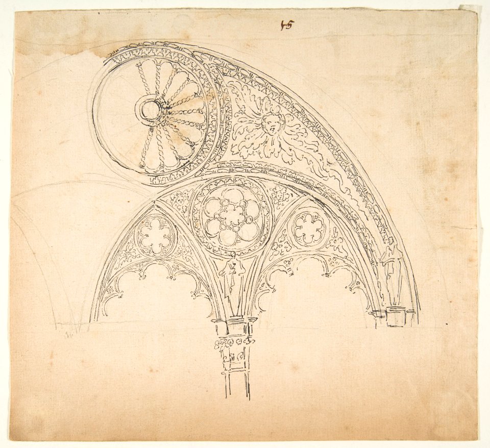 Drawing After an Architectural Fragment MET DP812708