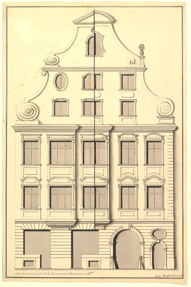 Drawing for the Street Elevation of a Town House MET DP819786