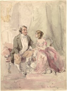 Drawings for scenes from Vanity Fair- "Jos and Becky" MET DP800740