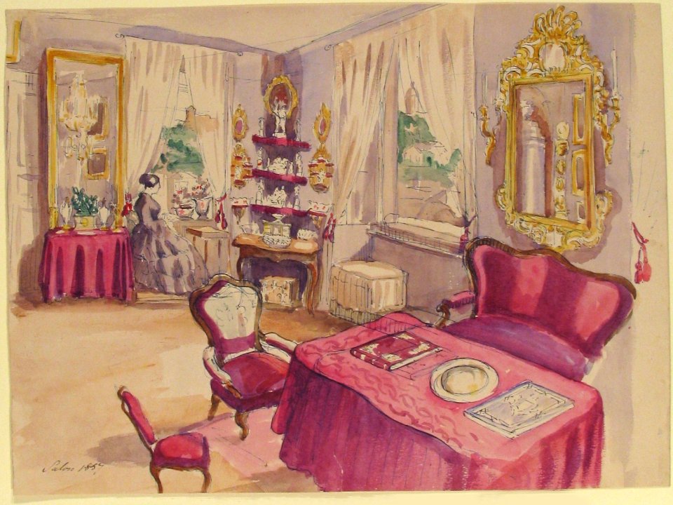 Drawing of an Interior- Salon MET 1972.642.2