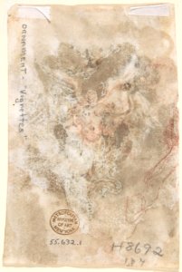 Drawing for a Vignette of Fame (recto); Cropped Drawing of Horse's Leg (verso) MET DP803264