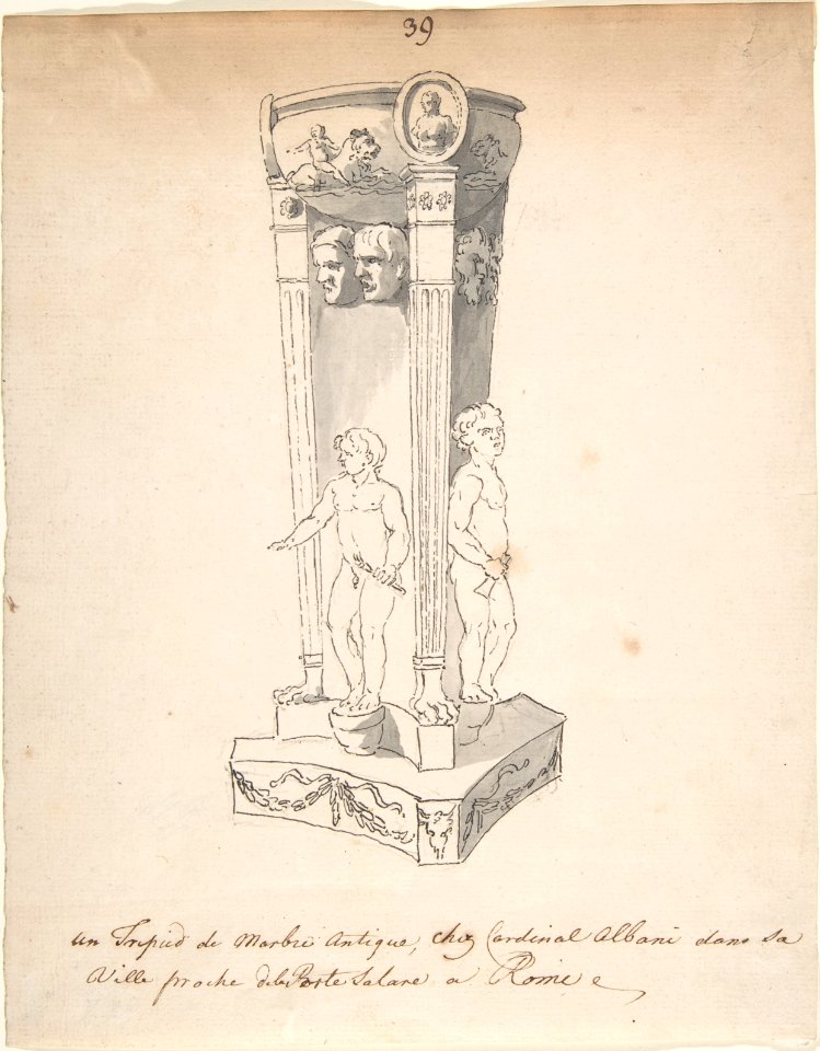 Drawing of Antique Tripod MET DP808771