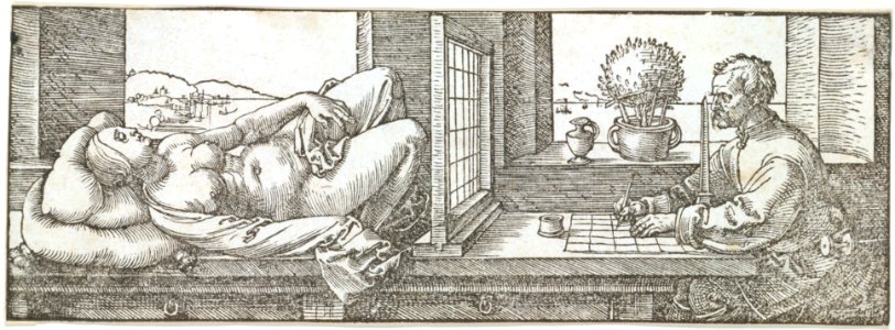 Draughtsman Making a Perspective Drawing of a Reclining Woman MET DT248337