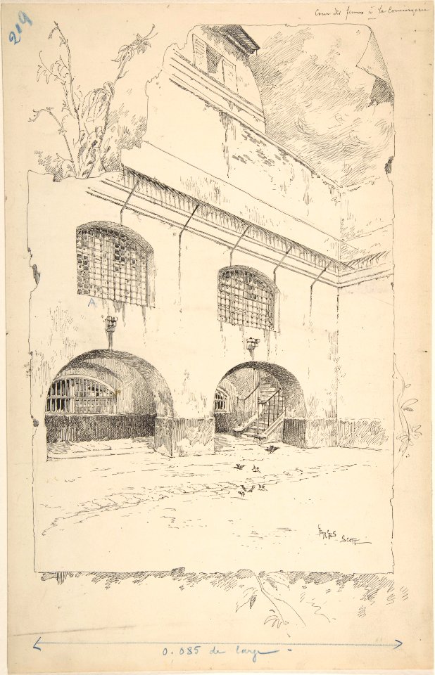 Drawing for Book Illustration, "Cour des femmes à la Conciergerie" MET DP808363