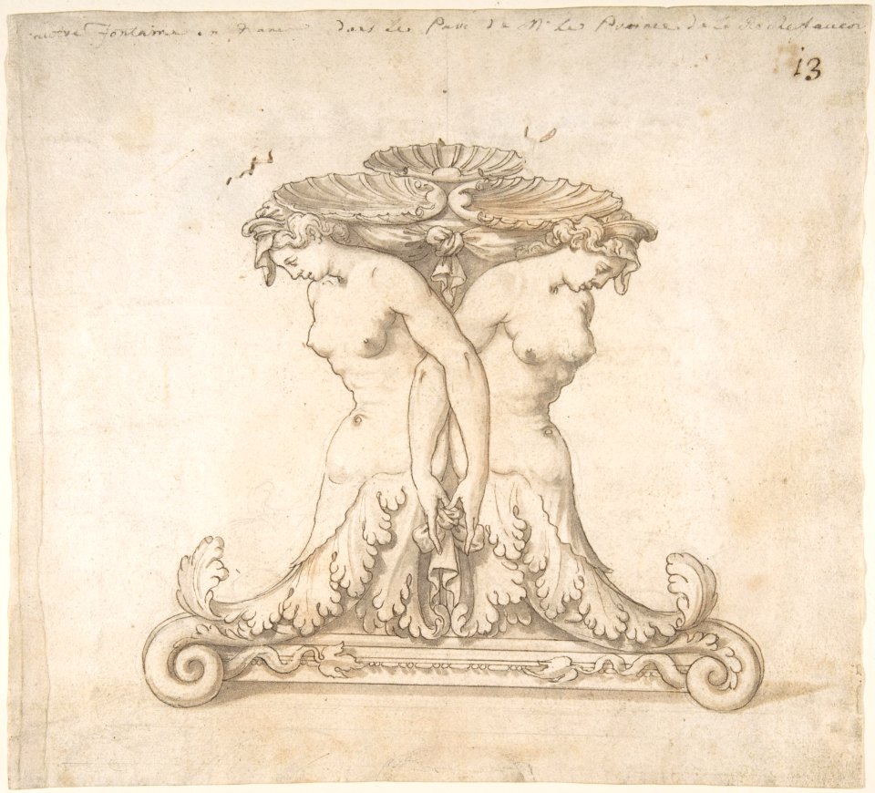 Drawing of a Fountain MET DP808469