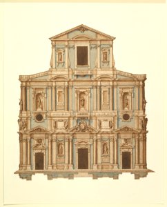 Drawing for Buontalenti's Model for the Facade of S. Maria del Fiore of Florence MET DP820252