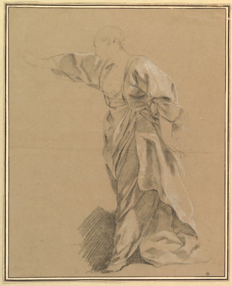 Drapery Study of a Woman with an Outstretched Arm MET DP827317