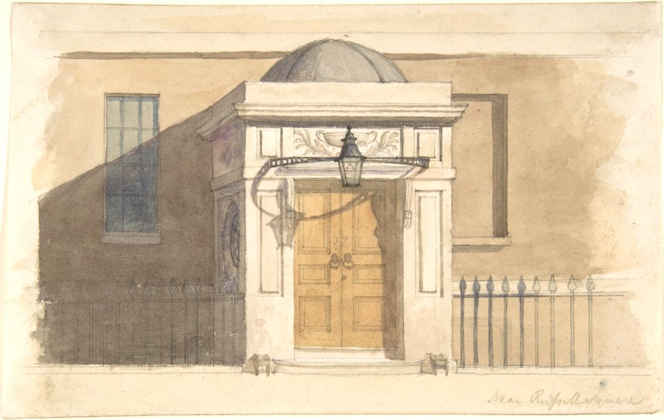 Domed Projecting Rectangular Entrance to a House near Russell Square MET DP806205