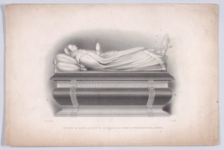 Effigy of Mary, Queen of Scots on her tomb in Westminster Abbey Met DP890137