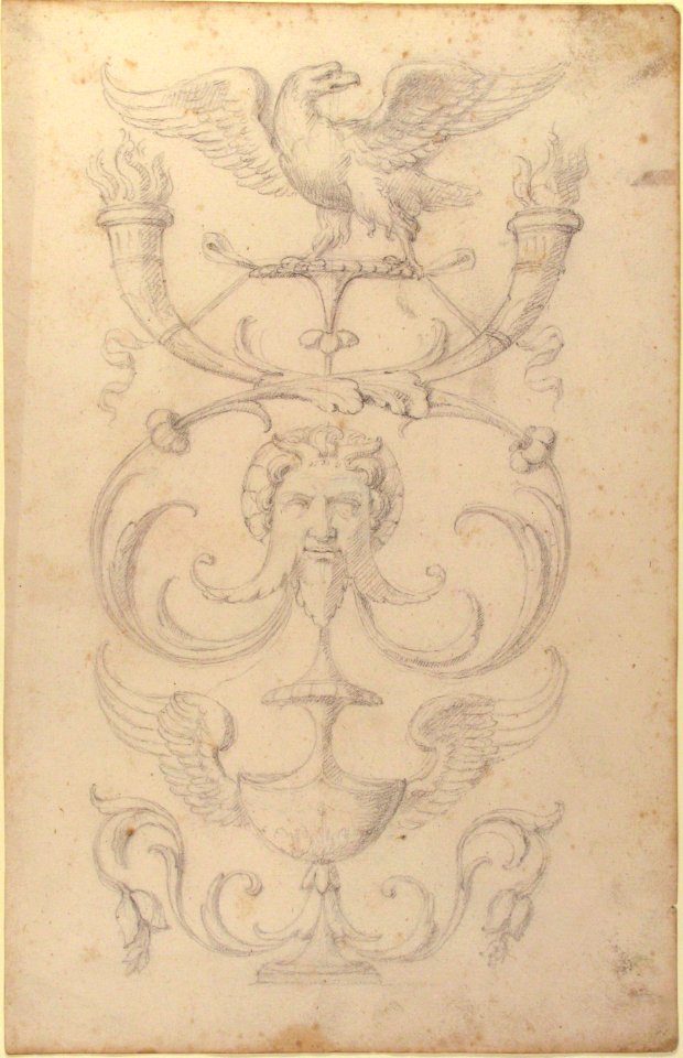 Drawing of a Grotesque after a 16th-century Decorative Relief. MET 60.626.11