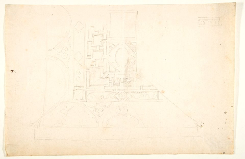 Drawing After and Architectural Fragment of a Coffered Ceiling MET DP812701