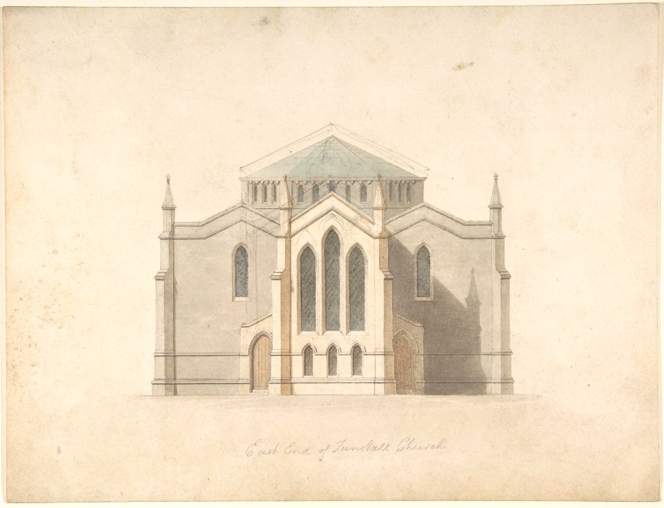 East End of Tunstall Church (recto and verso) MET DP806360