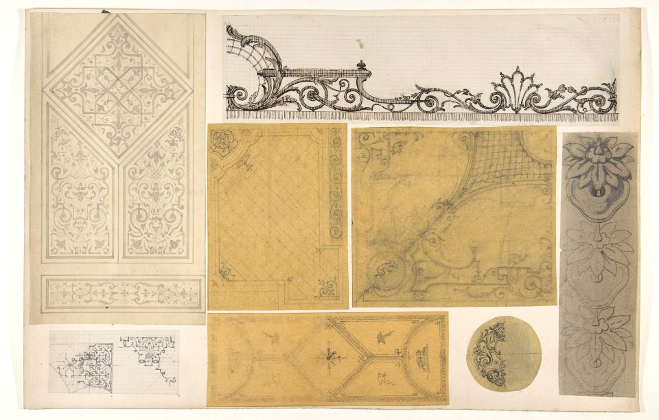 Eight designs for the painted decoration of interiors MET DP811444