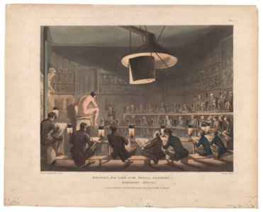 Drawing from Life at the Royal Academy, Somerset House (Microcosm of London, pl. 1) MET DP874011