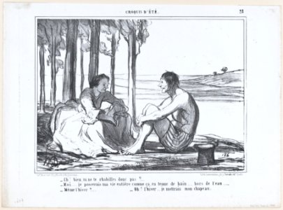 Eh! bien, tu ne te rhabilles donc pas?..., from Croquis d'Été, published in Le Charivari, June 26, 1858 MET DP876732