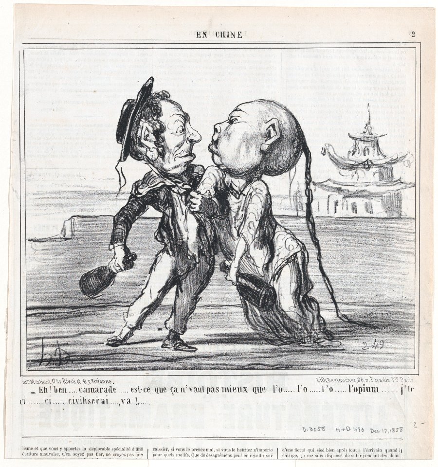 Eh! ben.....camarade....., from En Chine, published in Le Charivari, December 17, 1858 MET DP876706