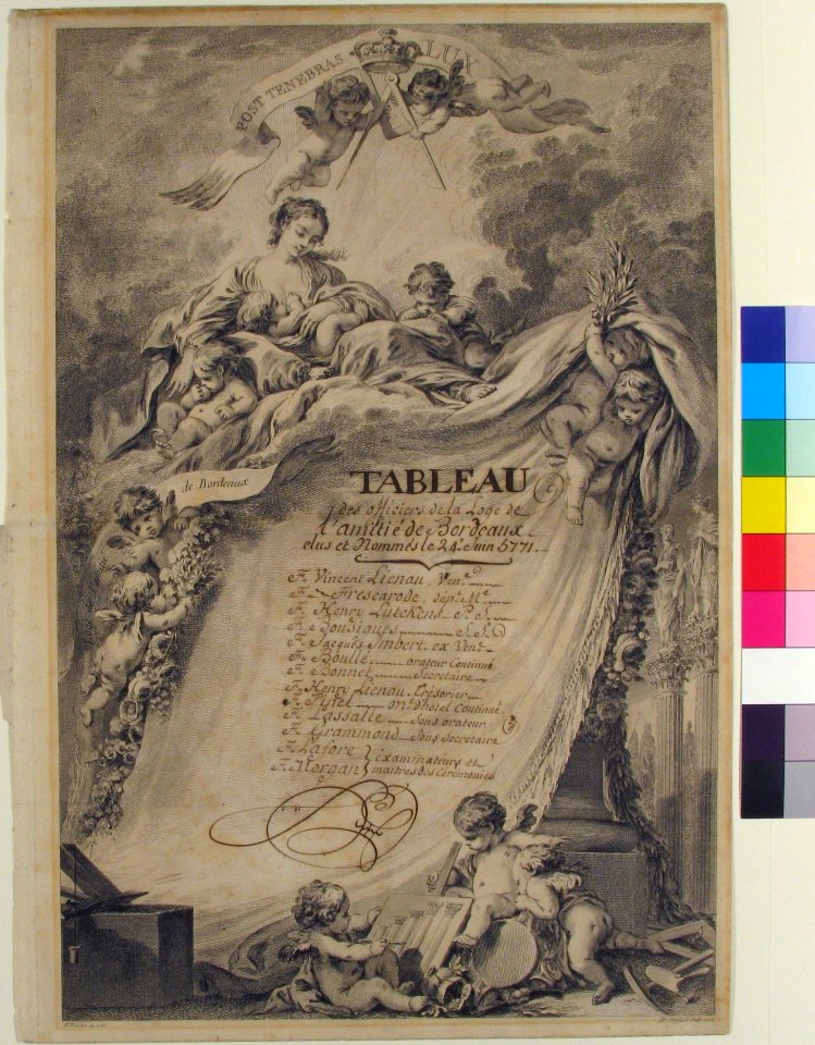 Diploma for the Freemasons of Bordeaux, after François Boucher MET 1989.40